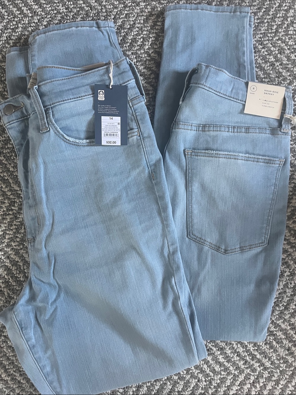 Universal Thread Light Blue Skinny High-Rise Jeans